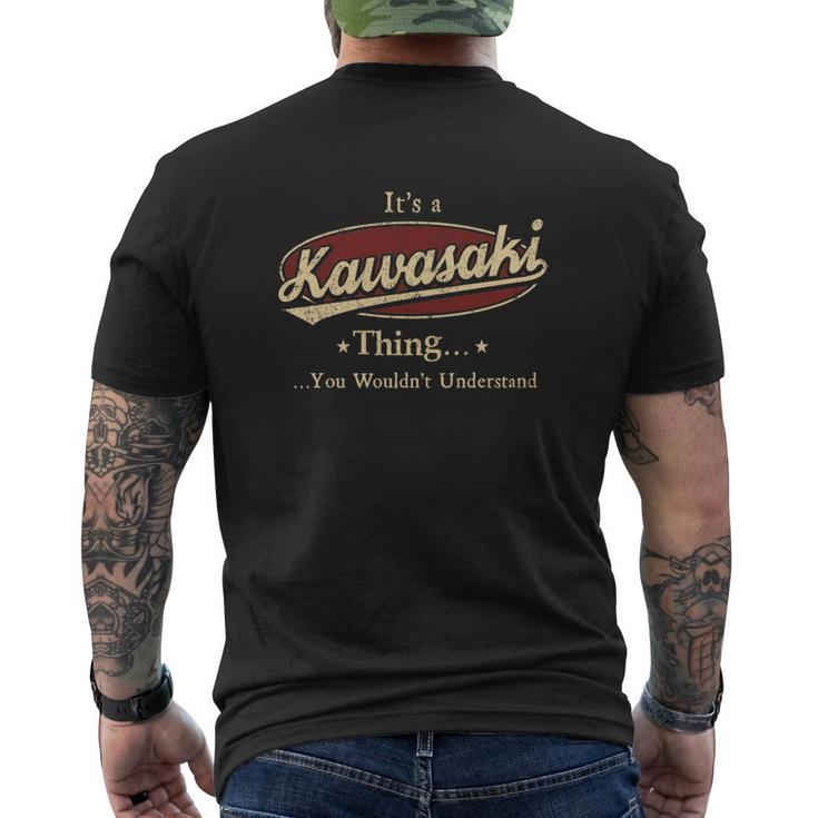 Kawasaki Water Flask Kawasaki T For Men Mens Back Print T-shirt