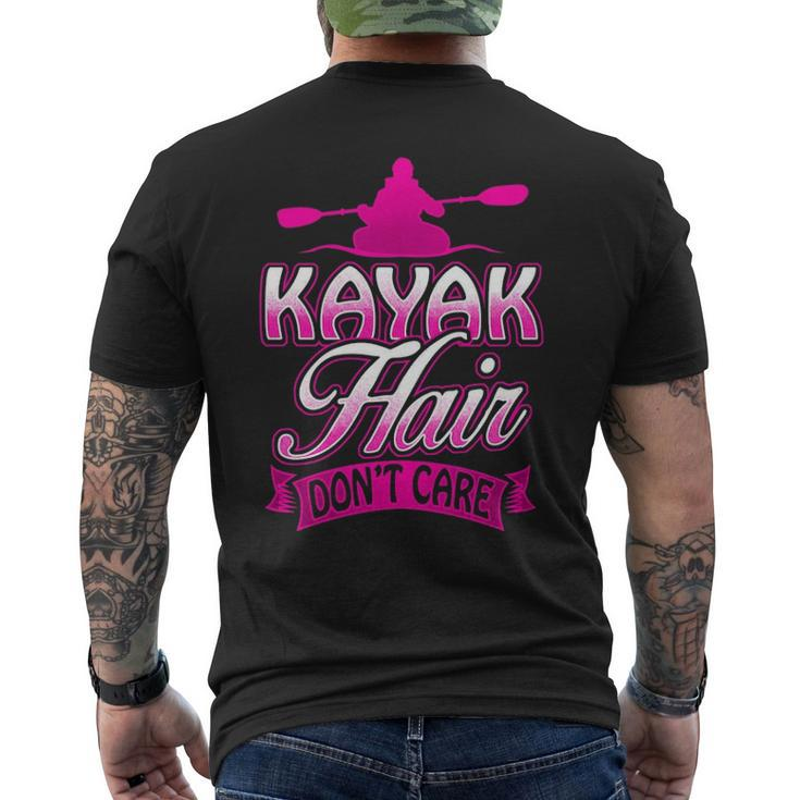 Kayak Hair Don't Care Kayakers Kayaking Men's T-shirt Back Print