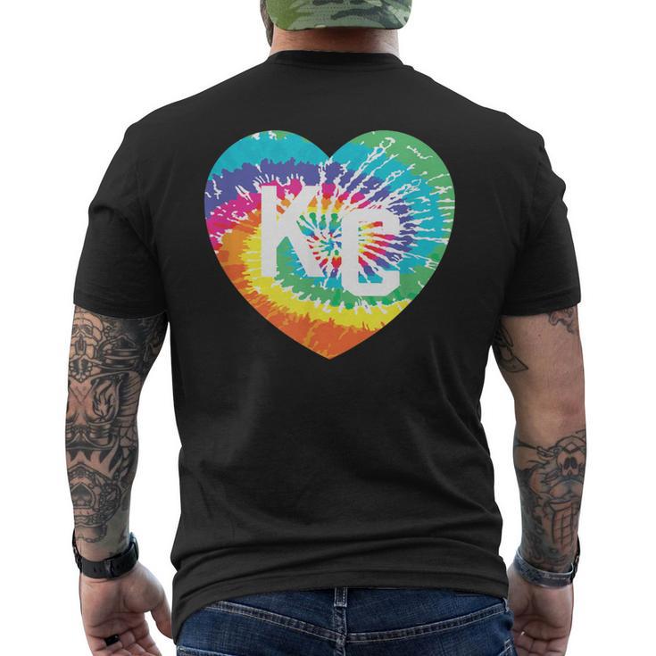 Kc Tie-Dye Heart Love Kc Tie-Dye Colorful Hearts Kansas City Men's T-shirt Back Print