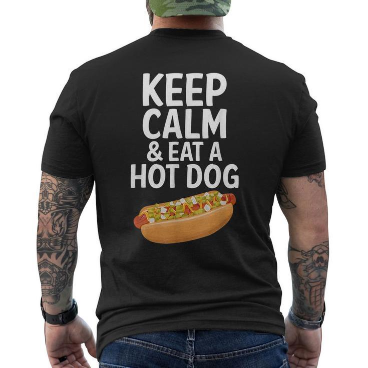 Keep Calm And Eat A Hot Dog Men's T-shirt Back Print