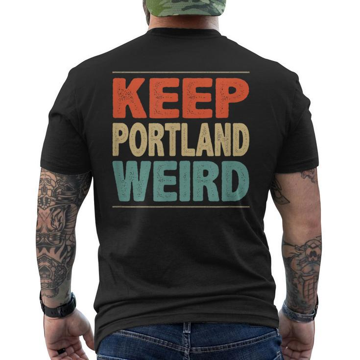 Keep Portland Weird Vintage Style Men's T-shirt Back Print