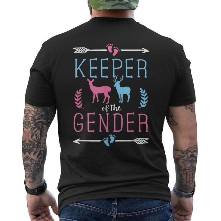 Keeper Of The Gender Buck Or Doe In Blue And Pink Party Men's T-shirt Back Print