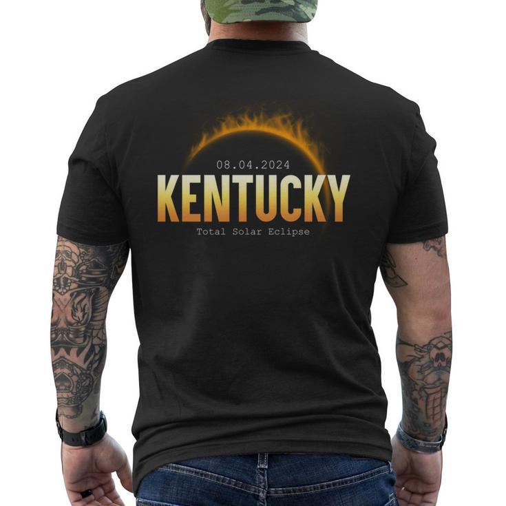 Kentucky Usa State Total Solar Eclipse Totality 8 April 2024 Men's T-shirt Back Print