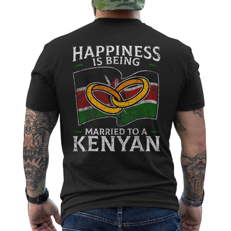 Kenyan Marriage Kenya Married Heritage Flag Roots Culture Men's T-shirt Back Print