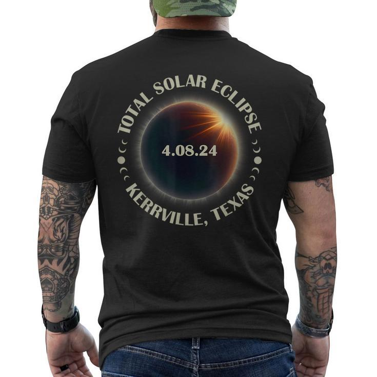 Kerrville Texas Total Solar Eclipse April 8 2024 America Men's T-shirt Back Print