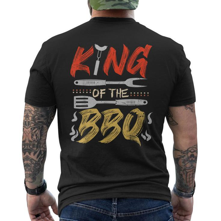 King Of The Bbq Dad Grilling Bbq Fathers Day Men Men's T-shirt Back Print