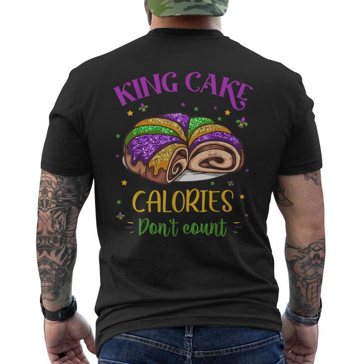 King Cake Calories Don’T Count Mardi Gras Carnival Festival Men's T-shirt Back Print