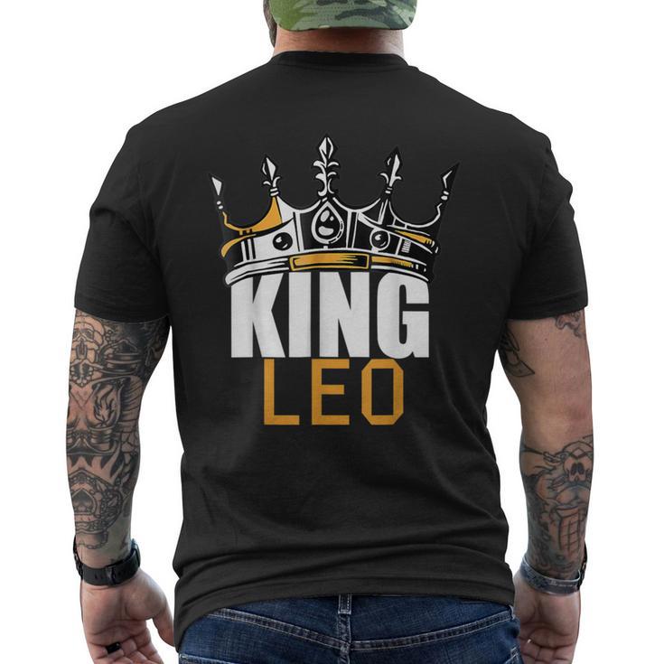 King Leo Birthday Horoscope Zodiac Sign Astrology Men's T-shirt Back Print