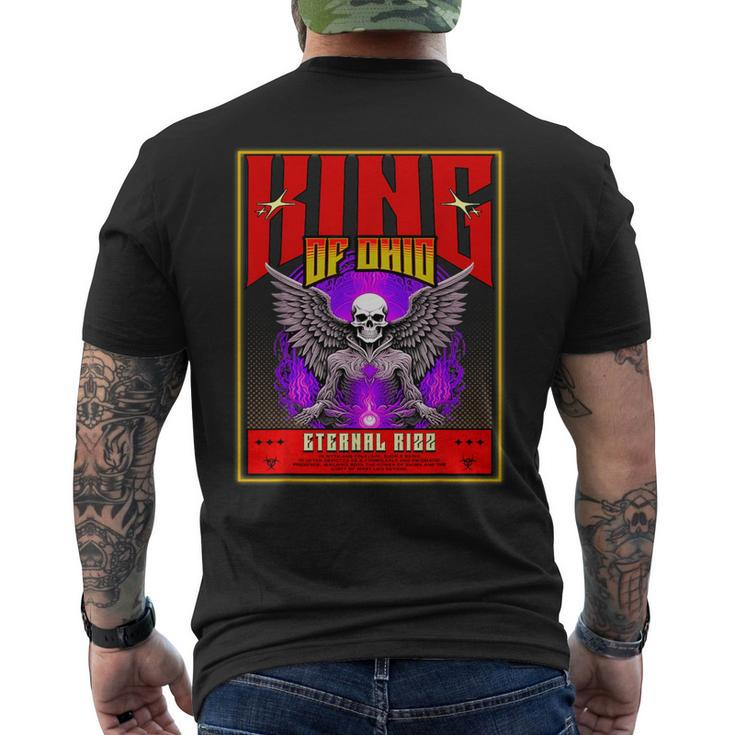 King Of Ohio Ironic Meme Brainrot Trendy Rizz Quote Men's T-shirt Back Print