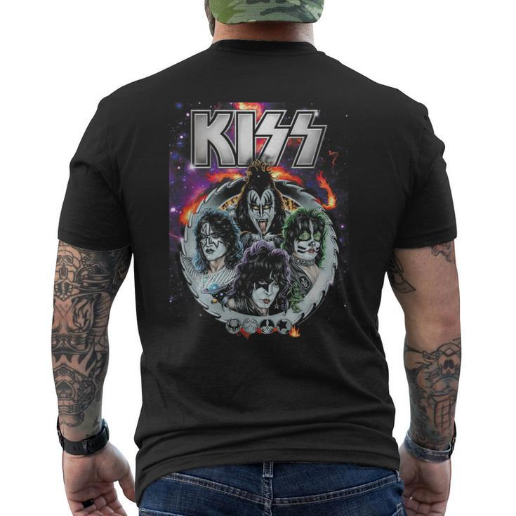 Kiss Galactic Portrait T-Shirt mit Rückendruck