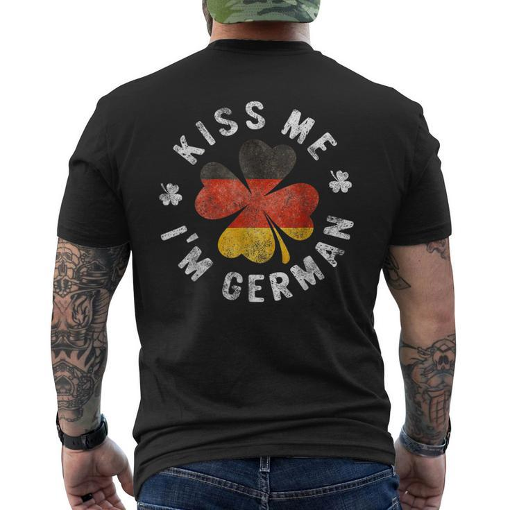 Kiss Me I'm German St Patrick's Day Germany Men's T-shirt Back Print
