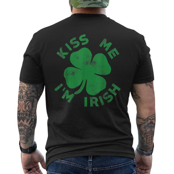 Kiss Me I'm Irish Saint Patrick Day Womens Men's T-shirt Back Print