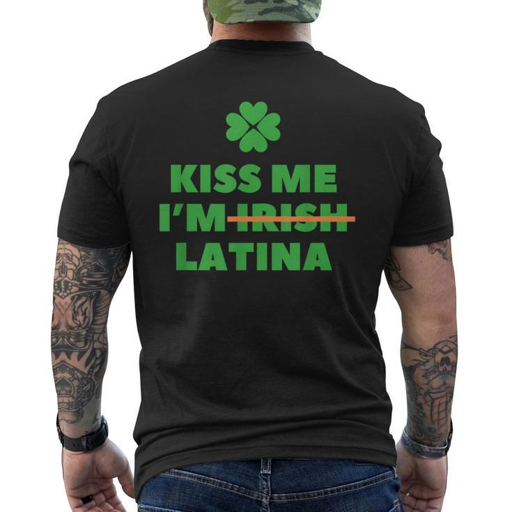 Kiss Me I'm Irish Latina Quote Cool St Patrick's Day Men's T-shirt Back Print