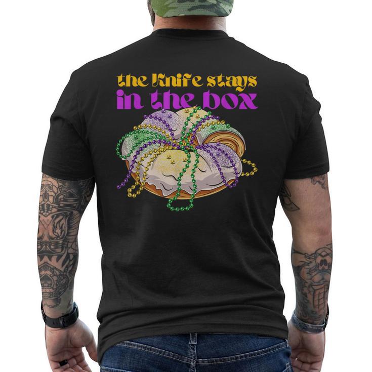 The Knife Stays In The Box Mardi Gras King Cake Men's T-shirt Back Print