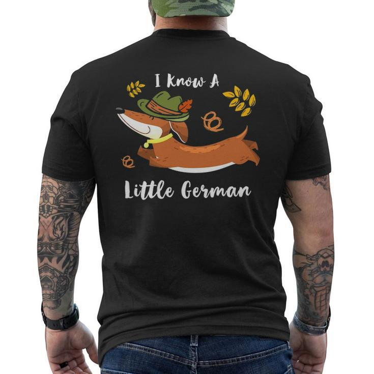I Know Little German Dachshund Wiener Dog Lover Oktoberfest Men's T-shirt Back Print