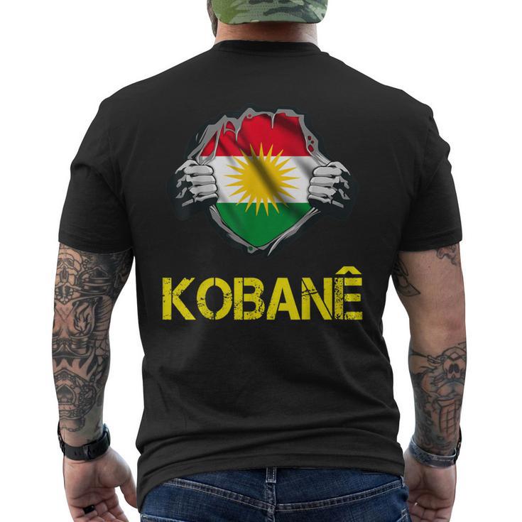 Kobani Kobane Kurdish Kurd Symbol Kurdistan Flag T-Shirt mit Rückendruck