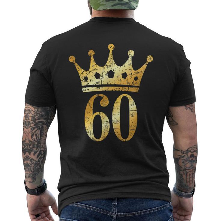 Krone Nummer 60 Antik Goldgelb 60 Geburtstag T-Shirt mit Rückendruck