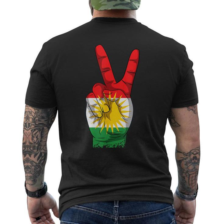 Kurdi Flag Kurdistan S T-Shirt mit Rückendruck