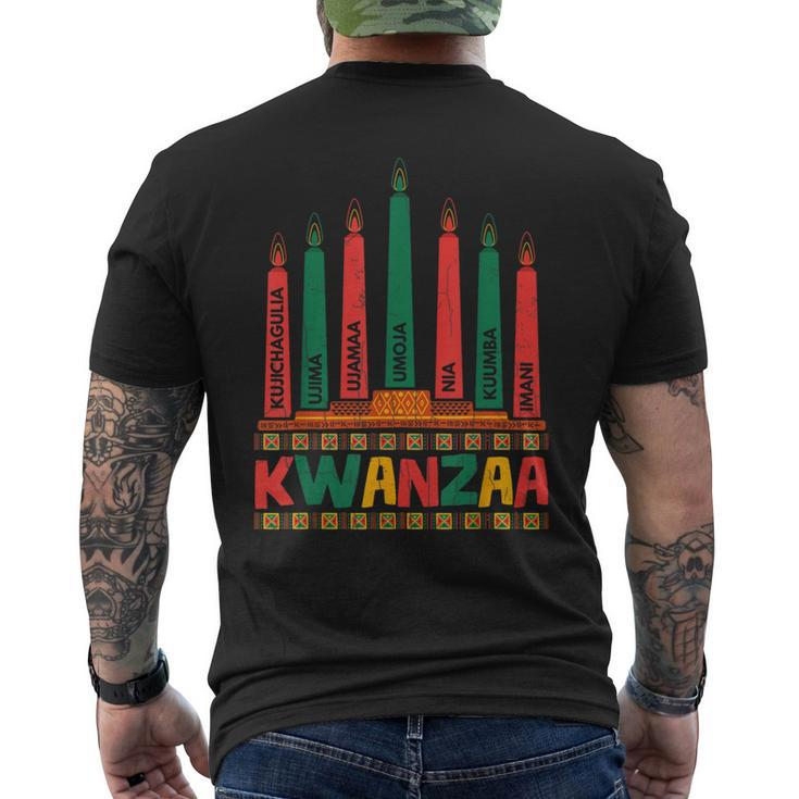 Kwanzaa Kinara African American Celebration Graphic Men's T-shirt Back Print