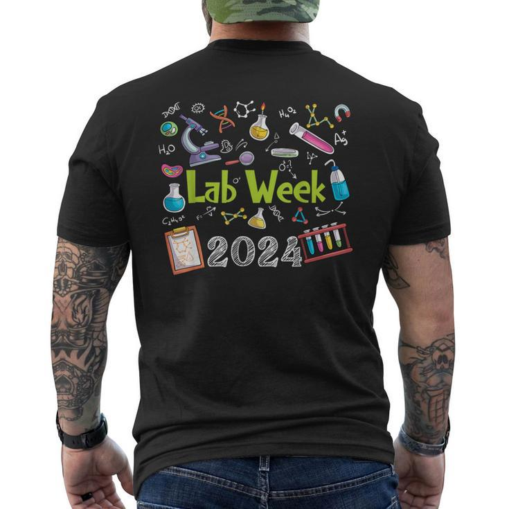 Lab Week 2024 Retro Medical Laboratory Tech Lab Week Men's T-shirt Back Print