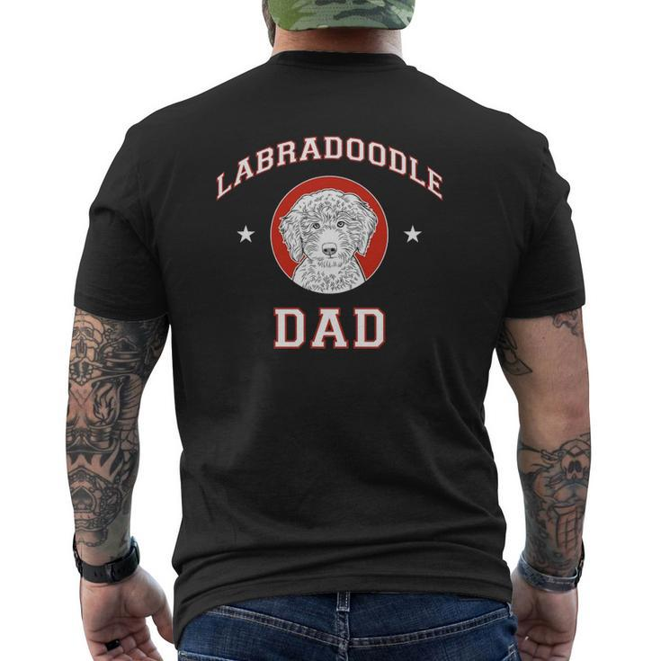 Labradoodle Dog Breed Dad Father Mens Back Print T-shirt