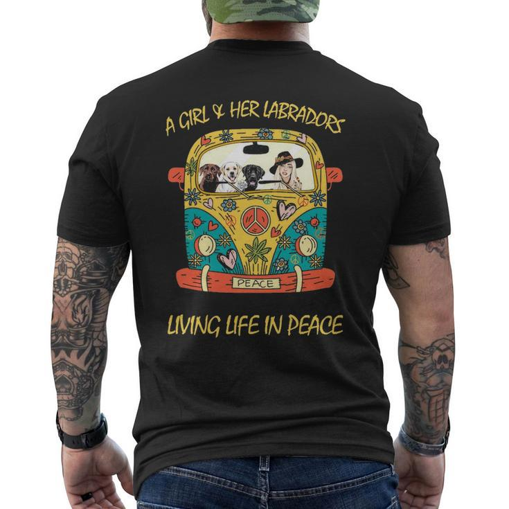 Labrador Living Life In Peace Men's T-shirt Back Print