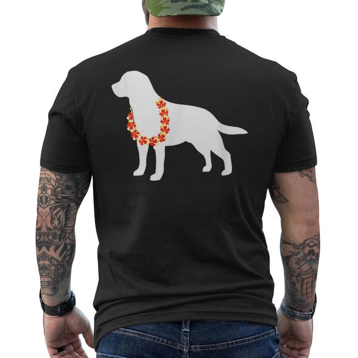 Labrador Retriever Aloha Hawaiian Lei Dog Men's T-shirt Back Print