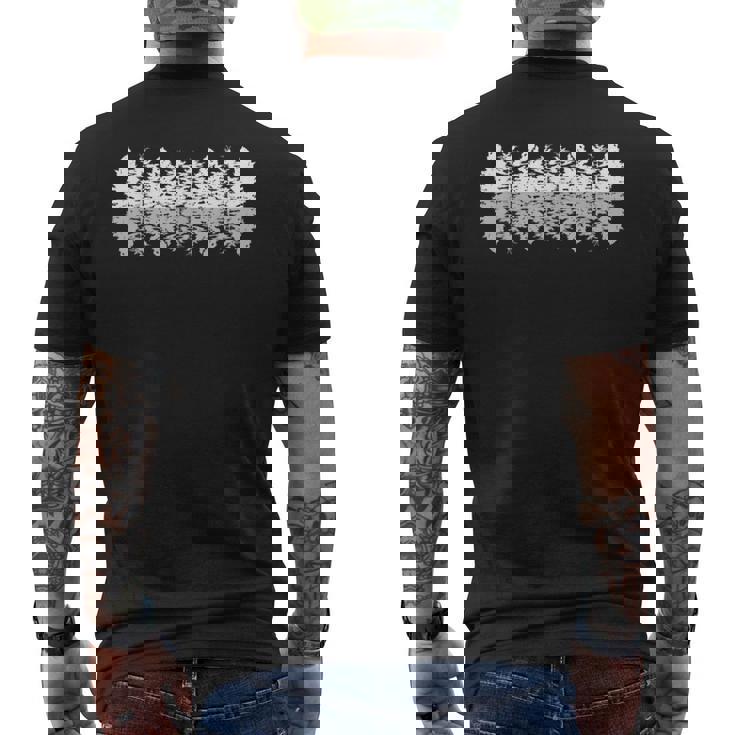 Lago Reflejo Bosque Árboles Amante De La Naturaleza Camiseta Hombre Estampado Espalda