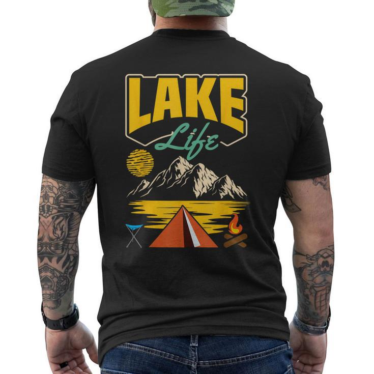 Lake Life Camping Wandern Angeln Bootfahren Segeln Lustig Outdoor T-Shirt mit Rückendruck