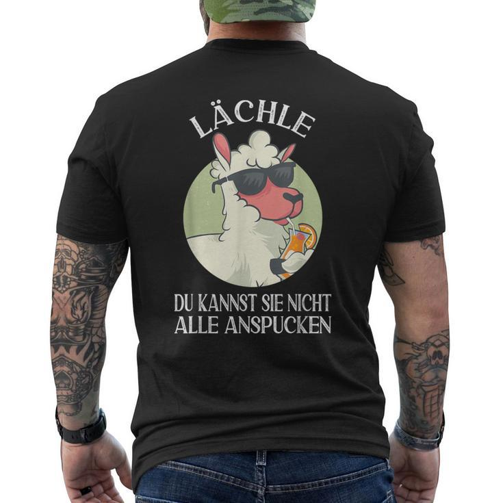 Lama Alpaca Lächle Du Kannst Sie Nicht Alle Anspcken S T-Shirt mit Rückendruck