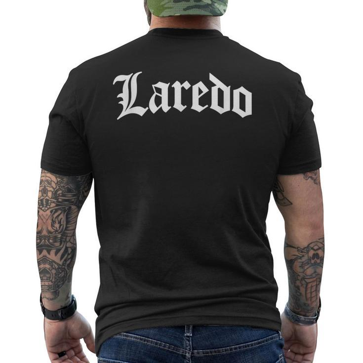 Laredo Tx Chicano Mexican Pride Biker Tattoo Texas Souvenir Men's T-shirt Back Print