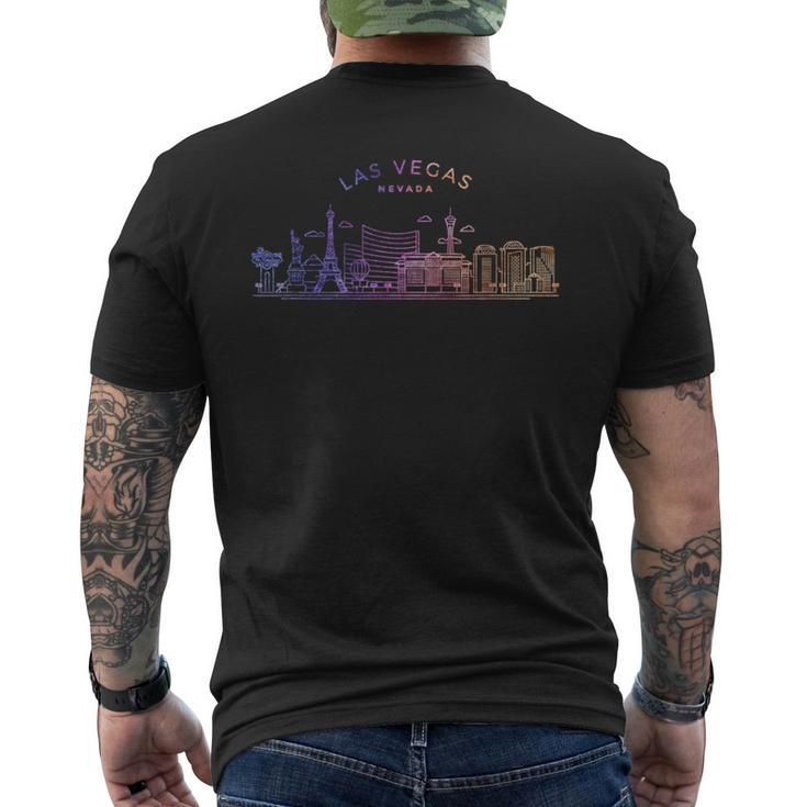 Las Vegas Skyline Cityscape City Metropole Men's T-shirt Back Print