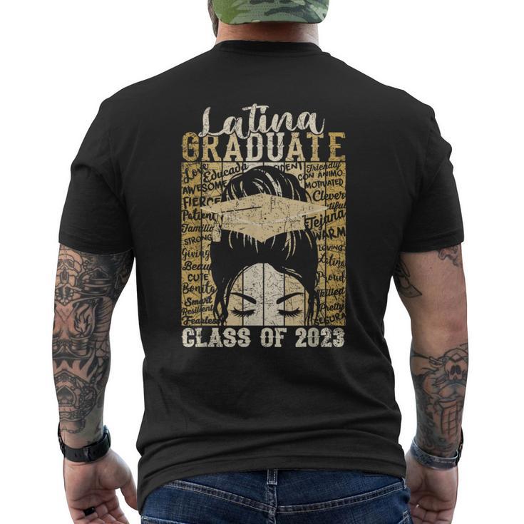 Latina Graduate Educated Powerful Class Of 2023 Graduation Men's T-shirt Back Print