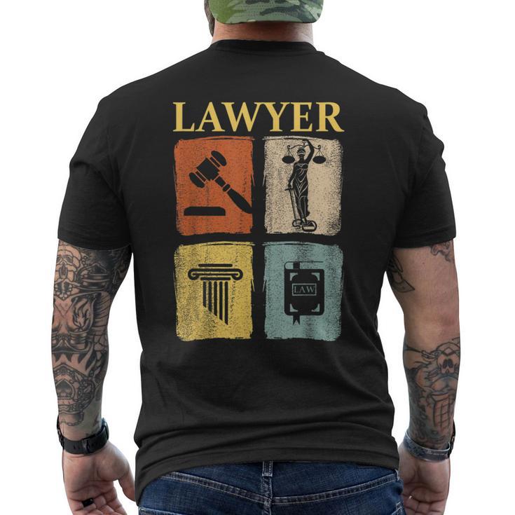 Lawyer Law School Graduation Student Litigator Attorney Men's T-shirt Back Print