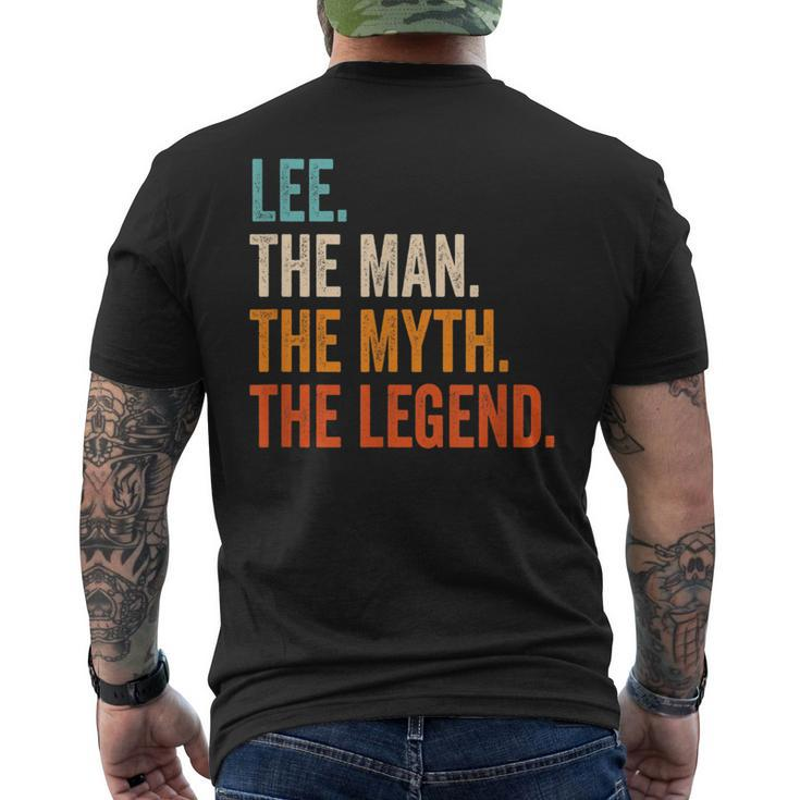 Lee The Man The Myth The Legend First Name Lee Men's T-shirt Back Print