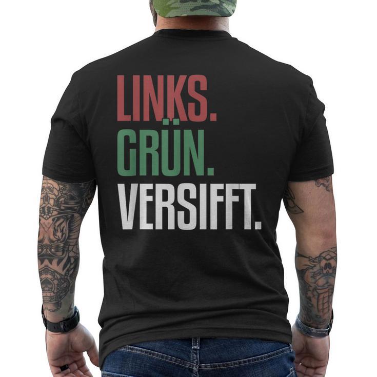 Left Green Versifft Ironic Anti-Rassism T-Shirt mit Rückendruck