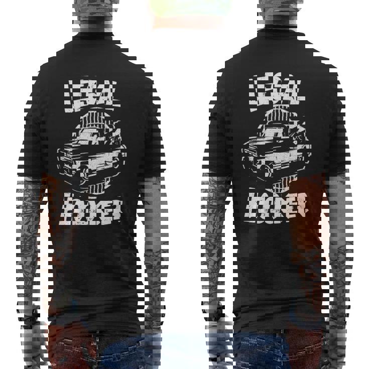 Legal Hooker Towing Vintage Tow Truck Driver Retro Mens Back Print T-shirt