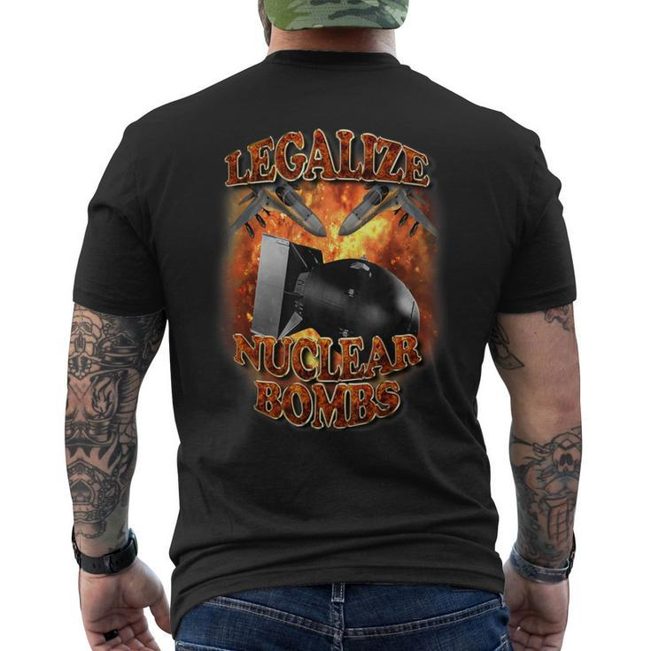 Legalize Nuclear Bombs Meme Vintage Vintage Rap Men's T-shirt Back Print