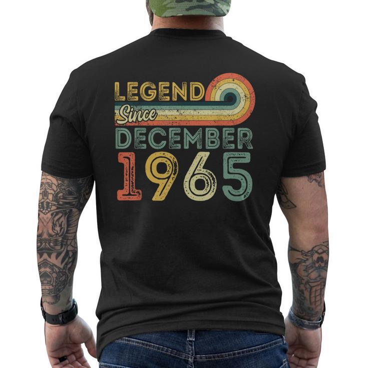 Legend Since December 1965 December 1965 Birthday Men's T-shirt Back Print