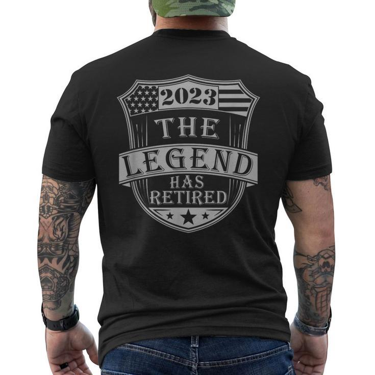 The Legend Has Retired 2023 Retirement Vintage Retro Men's T-shirt Back Print