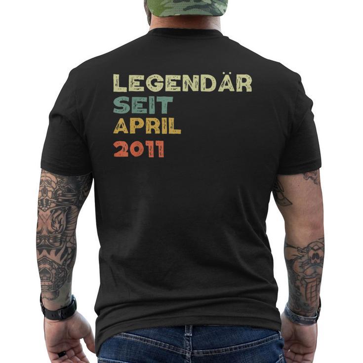 Legendär Seit April 2011 Geboren T-Shirt mit Rückendruck