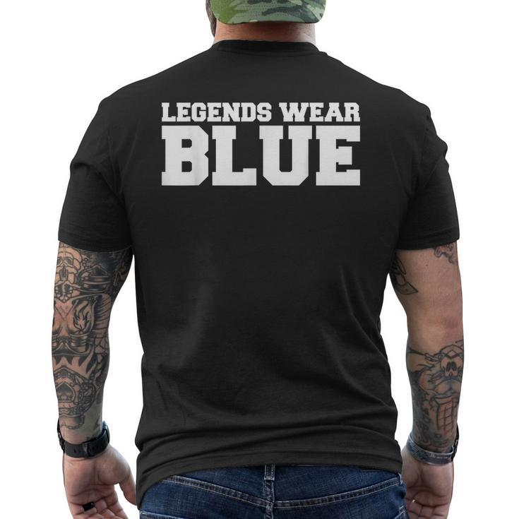 Legends Wear Blue Team Spirit Game Competition Color Sports Men's T-shirt Back Print