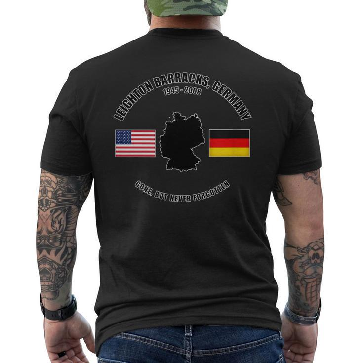 Leighton Barracks Germany Gone But Never Forgotten Veteran Men's T-shirt Back Print