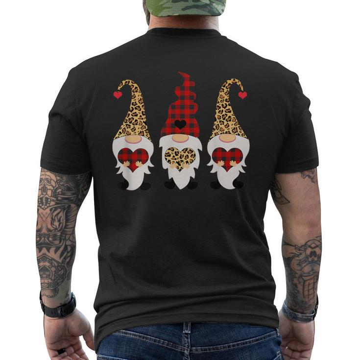 Leopard Cheetah Print Red Plaid Gnomes Men's T-shirt Back Print