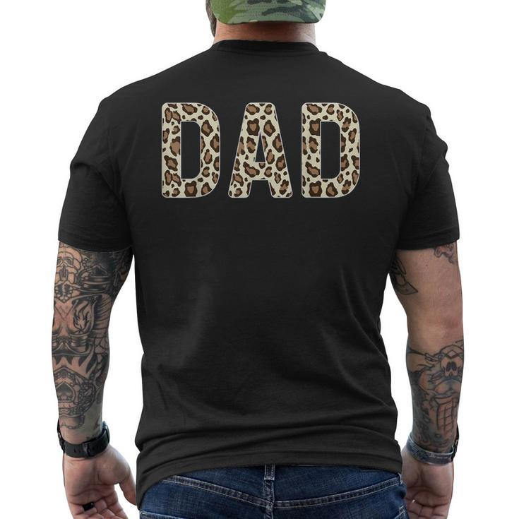 Leopard Pattern Dad Fathers Day Men's T-shirt Back Print