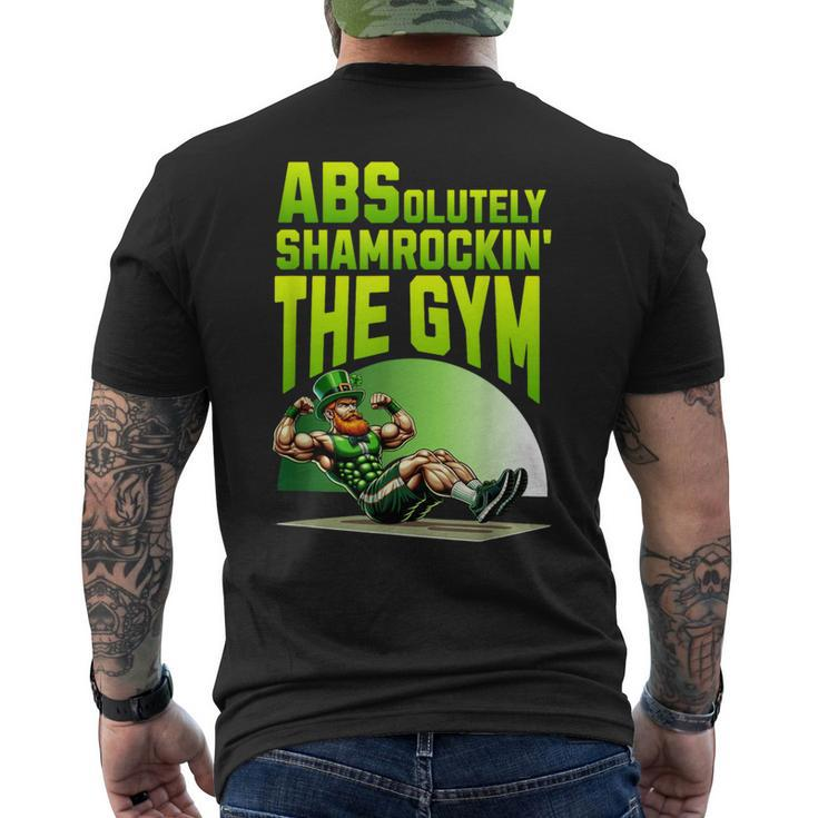 Leprechaun Fitness Absolutely Shamrokin' The Gym Men's T-shirt Back Print