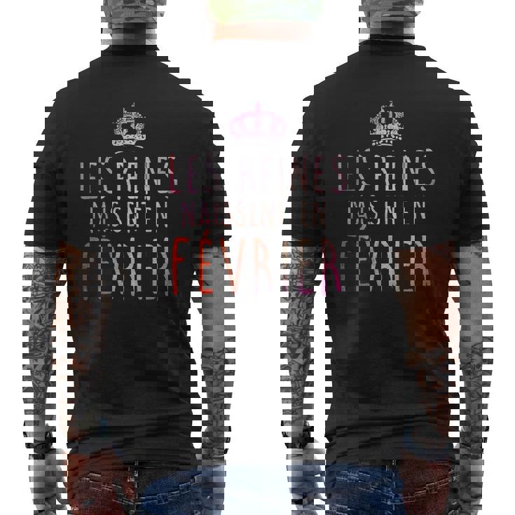 Les Reines Naissent En Fevrier Tshirt T-shirt imprimé au dos