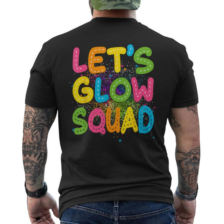 Let Glow Squad Retro Colorful Quote Group Team Tie Dye Men's T-shirt Back Print