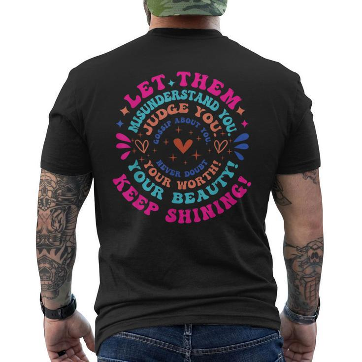 Let Them Misunderstand You Special Education Mental Health Men's T-shirt Back Print