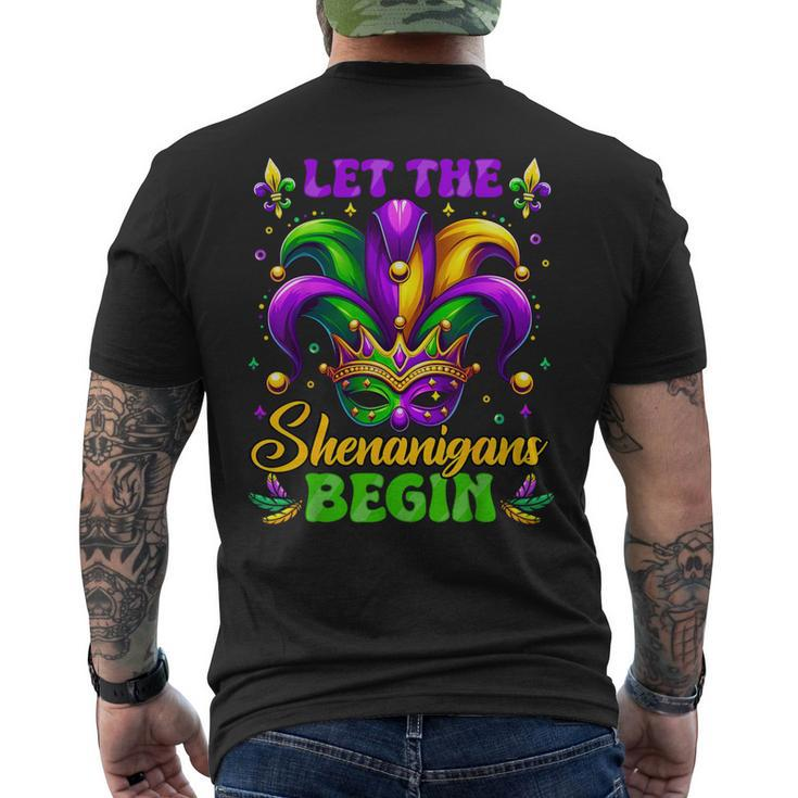 Let The Shenanigans Begin Mardi Gras Men's T-shirt Back Print